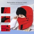 thumbnail image 3 of Gorro De Algodón Cálido Al Aire Libre,Gorro De Esquí De Invierno con Orejeras De Invierno Y Máscara A Prueba De Viento De Esquí Ciclismo A Prueba De Viento En Invierno, 3 of 4