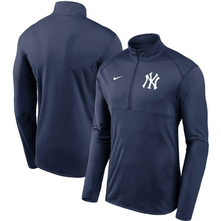 Men's Nike Navy New York Yankees Team Logo Element Performance Half-Zip Pullover Jacket