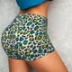 thumbnail image 4 of Fotbe Green Leopard Shorts Sin Costuras – Shorts Deportivos de Cintura Alta para Mujer, Elásticos para Gimnasio, Yoga, Running o Ciclismo-Medium, 4 of 8