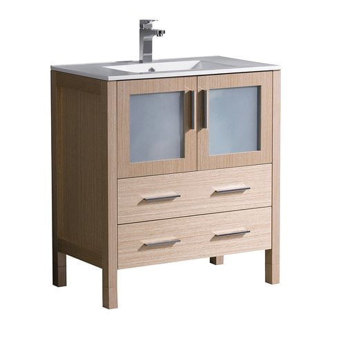 Fresca Torino 30 Quot Light Oak Modern Bathroom Cabinet With