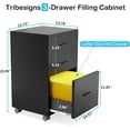 thumbnail image 3 of Tribesigns 83 Inch L-Shaped Office Desk, Large Executive Computer Desk with 3-Drawer File Cabinet, Industrial Corner Desk with Storage Drawers, Business Furniture Work Desk for Home Office (Black), 3 of 5