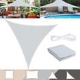 thumbnail image 1 of Shade Sail, UV Protection and Waterproof Fabric, Shade Sail for Outdoor/Terrace/Garden (WHITE, 3X3X3M), 1 of 5