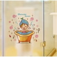 thumbnail image 1 of Pegatinas de pared para puerta de cristal de chica en el baño, impermeables, para ducha, baño, decoración del hogar, calcomanías artísticas, papel tapiz, 1 of 5
