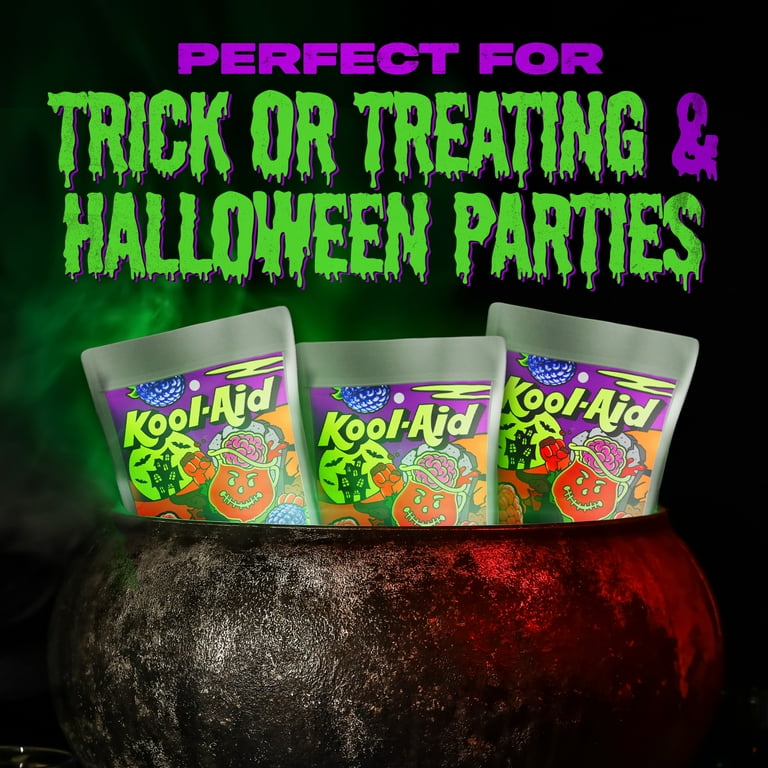 Kool-Aid Ghoul-Aid Scary Berry Artificially Flavored Drink, 10 ct Box, 6 oz Pouches
