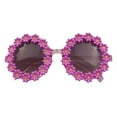 thumbnail image 1 of Lunettes pour Enfants TureClos Plage Décoratives Rondes Lunettes pour Enfants Fleur Intelligentes Lunettes de Soleil pour Filles Vêtements Protection des Yeux Mode Décontractée Violet, 1 of 1