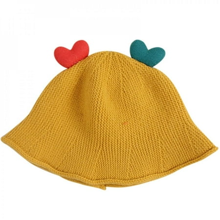 

Children s Sweet Knitted Bucket Hat Baby Boys Girls Toddler Solid Color Knitted Hats Headwear