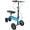 Metallic Blue, variant on Economy Knee Scooter - Steerable, Foldable, Dual Brakes, for Surgery Recovery and Injuries, Black