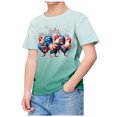 thumbnail image 2 of FhsagQ T Shirts for Girls 10-12 Graphic Girls Short Sleeve Tee Summer Crewneck T Shirt Casual Fit Basic Shirts Girls Shirts Size 8-9 Little Girls T Shirts Green 150, 2 of 4