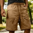 thumbnail image 2 of TEAJOPSUU Men's Cargo Shorts Drawstring Waist Cargo Shorts with Multi-Pocket Design Quick Dry and Sweat-Wicking Features Coffee, 2 of 8