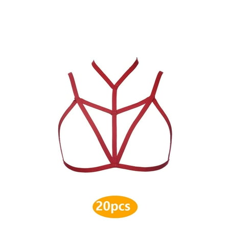 

20pcs Women Harness Bra Erogenous Elastic Material Cupless Ductility Romantic Air Firmness Passionate Unique Design Lingerie