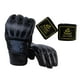 thumbnail image 2 of Guantes de boxeo de medio dedo con palmas abiertas y correa ajustable para la muñeca. Esqueleto negro, 2 of 9