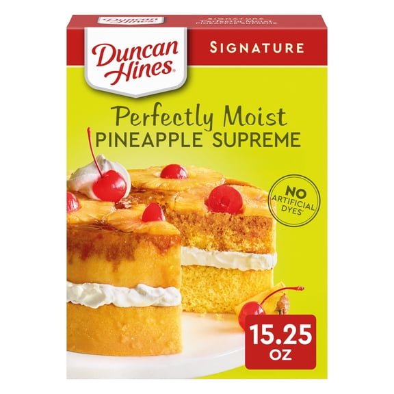 Duncan Hines Pineapple Supreme Flavored Cake Mix, 15.25 oz.