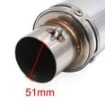 thumbnail image 3 of Unique Bargains 51mm Inlet Dia Stainless Steel Motorcycle Exhaust Pipe Muffer Tip Silver Tone, 3 of 3