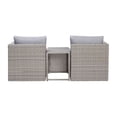 thumbnail image 5 of Contemporary Home Living 5pc Chairs with Table and Stools Outdoor Patio Set - 30" - Gray, 5 of 7