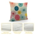 thumbnail image 4 of COMIO  Dandelion Circle Pillow Covers,Colorful Dandelion on a White Background Pillow Cases Square Cushion Covers for Home Sofa Couch 18x18 inch Blue Yellow Pink, 4 of 5