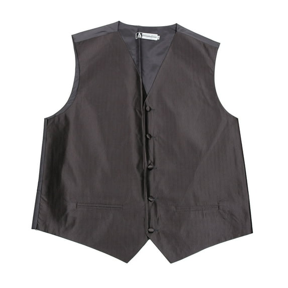 Men's Solid Formal Vest Charcoal for Tuxedo and Suit