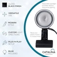 thumbnail image 2 of shiyou-24290-000 Adjustable LED Mini Clip Reading Lamp, Multipurpose Clip Lamp for Office, Dorm, or Bedroom, Smart Home Compatible, LED Bulb Included, 5", Black, 2 of 4