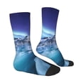 thumbnail image 3 of Uemuo Night At Lake Aurora 1 Pattern Women's Crew Socks, Soft Durable Breathable Moisture-Wicking with Odor Control Cotton socks, 3 of 9