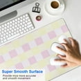 thumbnail image 4 of Elegant Pastel Checkered Desk Mat - Aesthetic Office Decor, Extra Large Mouse and Laptop Pad, Gaming Mat - Ideal for Office & Home, Size 31.5x11.8in., 4 of 7