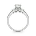 thumbnail image 3 of Earth Jewel 2.13 Ct Round Cut Lab-Created Simulated Diamond Engagement Ring - Stunning Three Stone Wedding Ring with Split Shank Design - 14K White Gold Plated Ring - Perfect Gift for Her on Birthday, 3 of 3