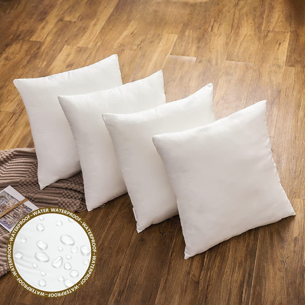 Outdoor 20 in. x 20 in. Pillow Inserts Set of 4 Water Resistant Throw  Pillow Inserts Hypoallergenic Pillow Insert B07H7FV7FL - The Home Depot