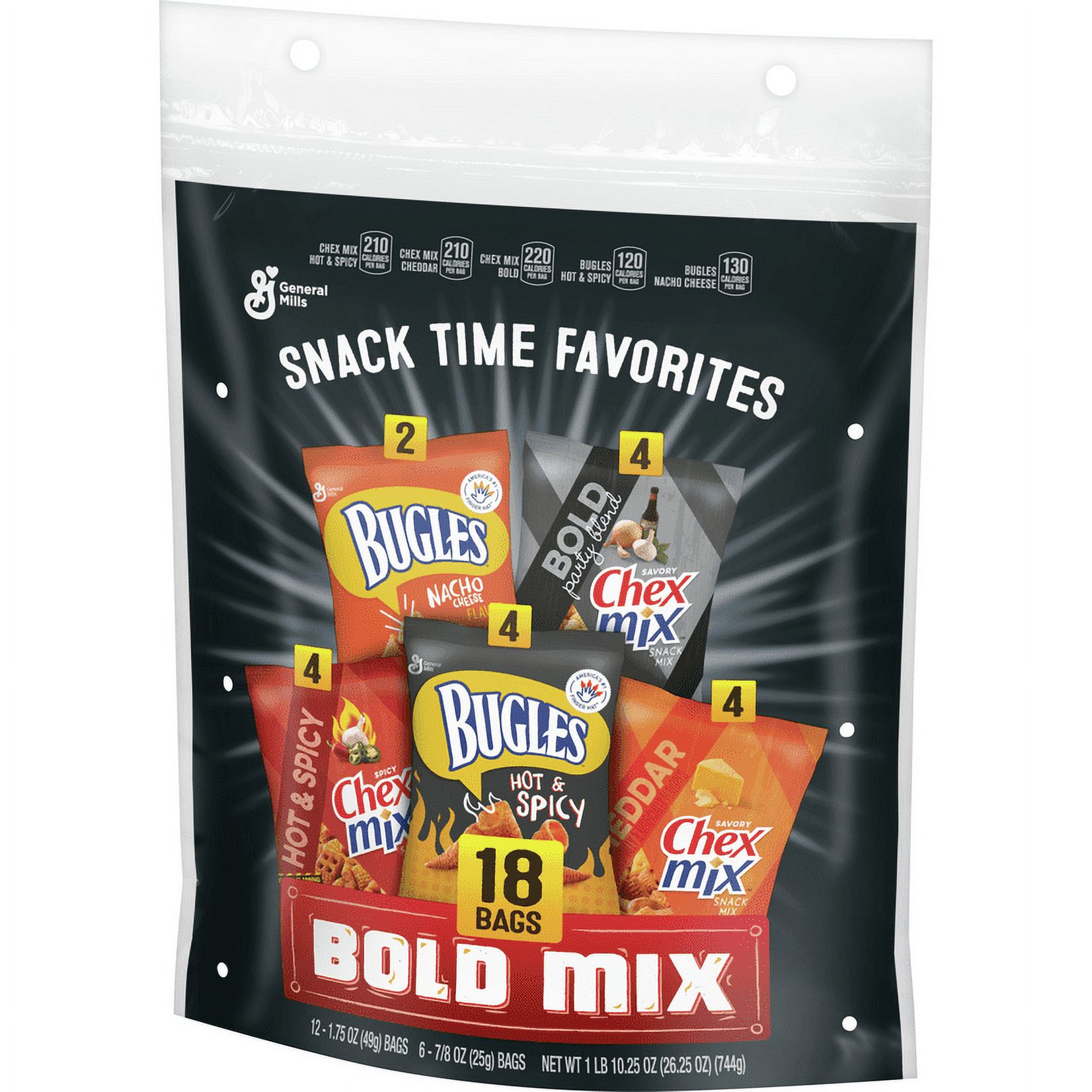 General Mills Snack Time Favorites, Bold Mix Variety Pack, 18 Bags