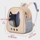 thumbnail image 4 of Cat Carrier Bag PU Portable Travel Outdoor Backpack for Cat Small Dogs Transparent Breathable Carrying Shoulder Bag Pet Supplies ShopWise Round, 4 of 8