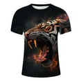 thumbnail image 3 of JLFKNG Mens Tee Shirts Round Neck Tees Short Sleeve Cool Animal Printed Breathable Loose Trend Bottoming Tee Shirt Comfy Summer Clothes, 3 of 4