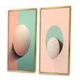 thumbnail image 3 of Designart "Retro Pink Dreaming Geometric Minimalism V" Modern Geometric Framed Wall Art Set Of 2 - Modern Pink Framed Wall Art Set Of 2, 3 of 6