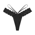 thumbnail image 2 of LWITHSZG G String Thongs for Women Trendy Lace Trim Mesh Underwear Soft Stretch Breathable Briefs Valentines Day Ladies Panties S-XXL, 2 of 5