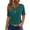 Green, variant on Erwazi Womens Tops Button V Neck Short Sleeve Dreesy Casual T-Shirts Trendy Summer Tops 2024