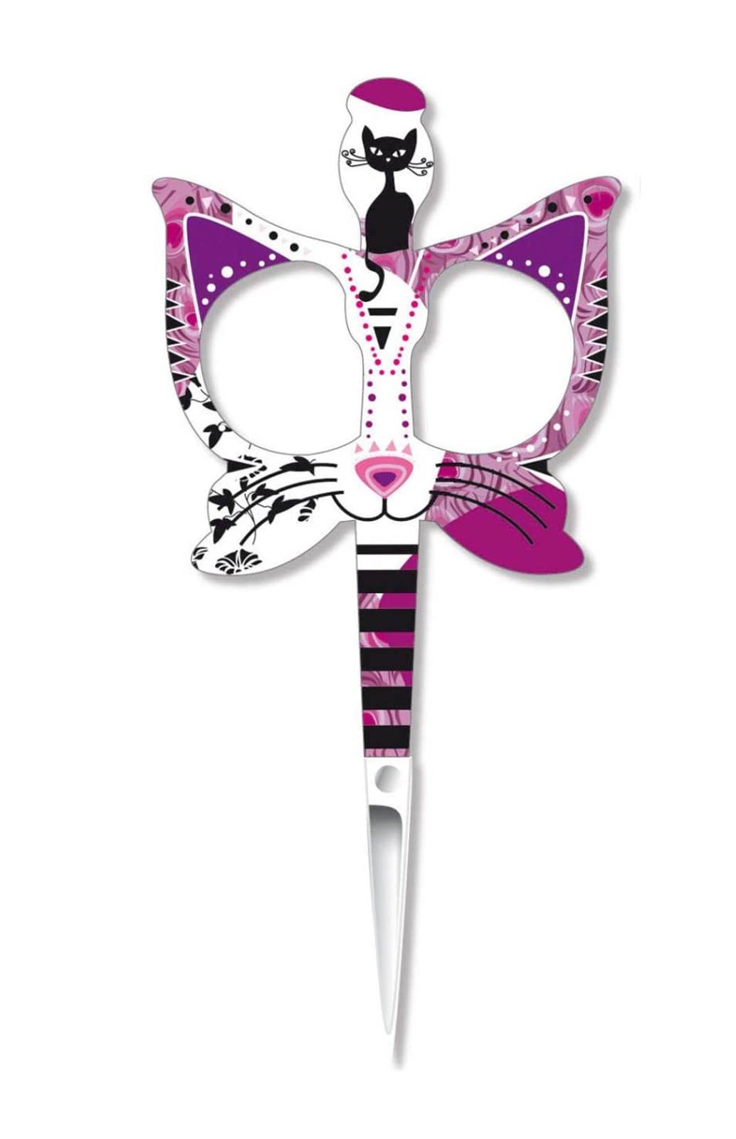 3 1/2 Inch Cat Embroidery Scissors Purple