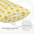 thumbnail image 3 of Honeii yellow argyle Pattern Decorative Throw Pillow Case - Elevate Your Couch, Sofa, or Bed with Stylish Home Decor(No pillow core)-20"x30", 3 of 6