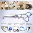 thumbnail image 4 of Dog Grooming Scissors with Round Tips Heavy Duty Titanium Pet Grooming Trimmer Kit Professional Thinning Shears Straight Scissors with Comb for Dogs and Cats (Set of ), 4 of 7