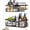 Bronze, variant on LEFEE Shower Caddy Shelf with 11 Hooks, Shower Rack for Hanging Razor, Soap and Shower Gel, No Drilling Bathroom Shelf with 3 Adhesive Hooks（Black)