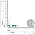 thumbnail image 2 of Gem Stone King 14K Yellow Gold London Blue Topaz and Swiss Blue Topaz 3 Stone Pendant and Earrings Jewelry Set for Women (1.23 Cttw, Round 3MM, with 18 inch Chain), 2 of 3
