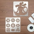 thumbnail image 4 of 2 Pcs Chakra Mandala Metal Stencils 6.14 inch Square Metal Chakra Stencil Stainless Steel Mandala Yoga Om Symbols, 4 of 9