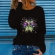 thumbnail image 1 of TaTaai Hoodies Shirts for Women Early Fall Long Sleeve Tops Vintage Graphic Outfits Tops Fashion Pullover Tees Gift, 1 of 5