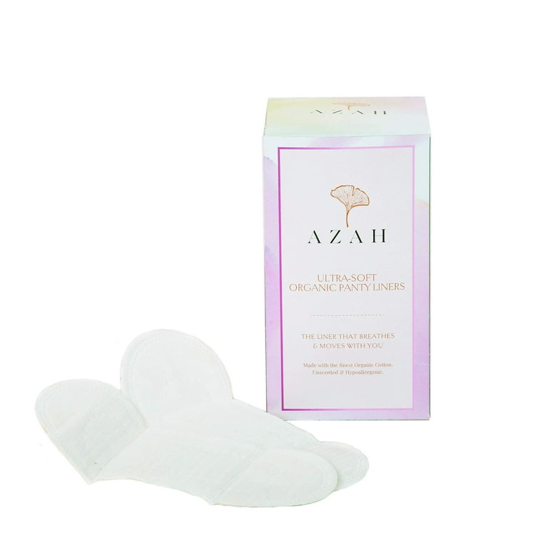 Azah Ultra-Soft Organic Cotton Panty Liner | Pack Of 40 Liners | Daily Use  Liners For Women | Hygienic & Protects Underwear | Made Safe Certified 