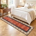 thumbnail image 6 of 2'x6' Runner Rug, Yamaziot Washable Rug Runner for Hallway, Non Slip Laundry Room Mat Kitchen Floor Carpet, Persian Boho Orange, 6 of 8