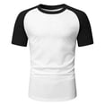 thumbnail image 5 of NinXxx Men's Fashion Casual Short Sleeve Raglan Top Black1 XS, 5 of 5