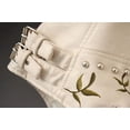 thumbnail image 4 of DoYBSelf Women Floral Print Embroidery Turndown Collar Pu Biker Leather Jacket, 4 of 5