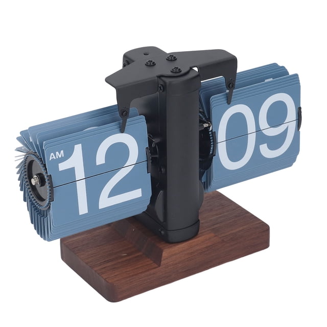 Flip Desk Clock, Retro Flip Desk Clock Mechanical Retro Design, 12 Hours Auto Flip Desk Digital Display,Battery Powered Flip Down Clock for Home Office Decor