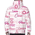 thumbnail image 7 of Pofeuu Breast Cancer Pink Ribbons Awareness (2) Print Mens Casual Hooded Collar Drawstring Hoodies Pullover Sweatshirts Casual Long Sleeve Shirts-3X-Large, 7 of 7