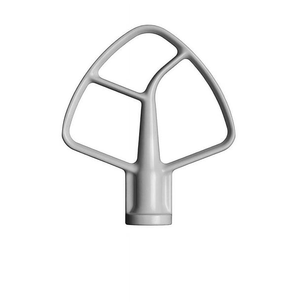 Batidor plano KitchenAid K5THCB con revestimiento para cabezal inclinable de 5 litros, color blanco