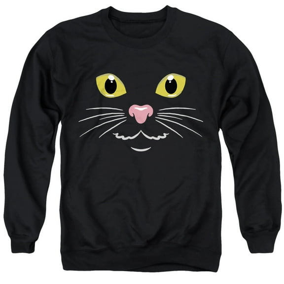 Popfunk Halloween Black Cat Costume Unisex Adult Crewneck Sweatshirt, Black, 2X-Large
