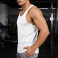 thumbnail image 6 of Men's Basic Sleeveless Tank Tops Casual Muscle Shirts Lightweight Breathable Summer Daily Wear Tops,White,XXL, 6 of 8