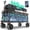 Blue, variant on Sekey 48" Collapsible Wagon, 300L Heavy-Duty Cart with 440lbs Capacity, All-Terrain Wheels & Drink Holders,Khaki