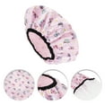 thumbnail image 3 of Unique Bargains 1 Pc Women Fluttering Butterfly Bath Cap for Bathroom Business Travel Purple, 3 of 4