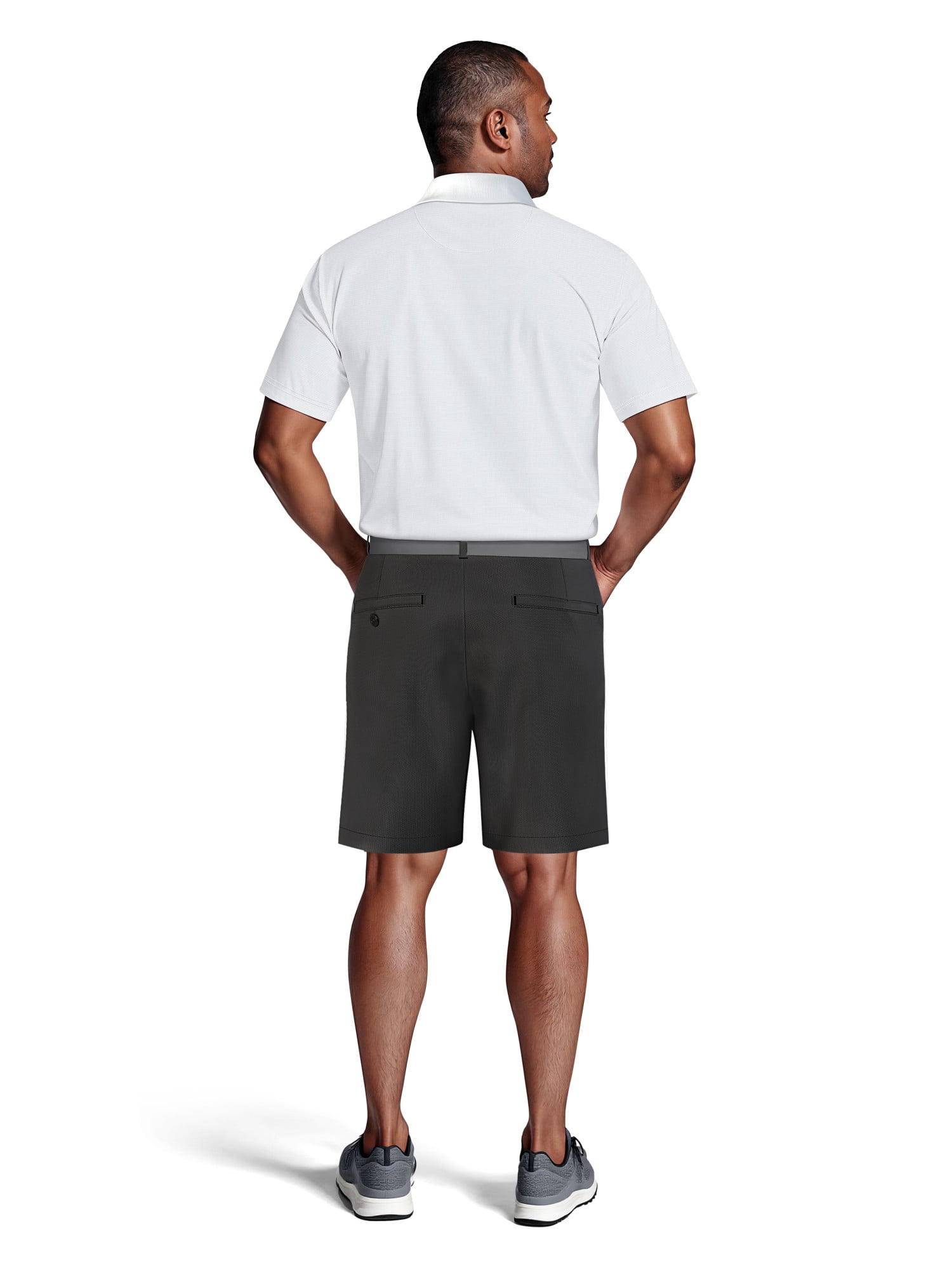 Ben Hogan Men's & Big Men's Stretch Golf Shorts with Horizontal Pattern and Active Waistband, 9" Inseam, Sizes 28-50